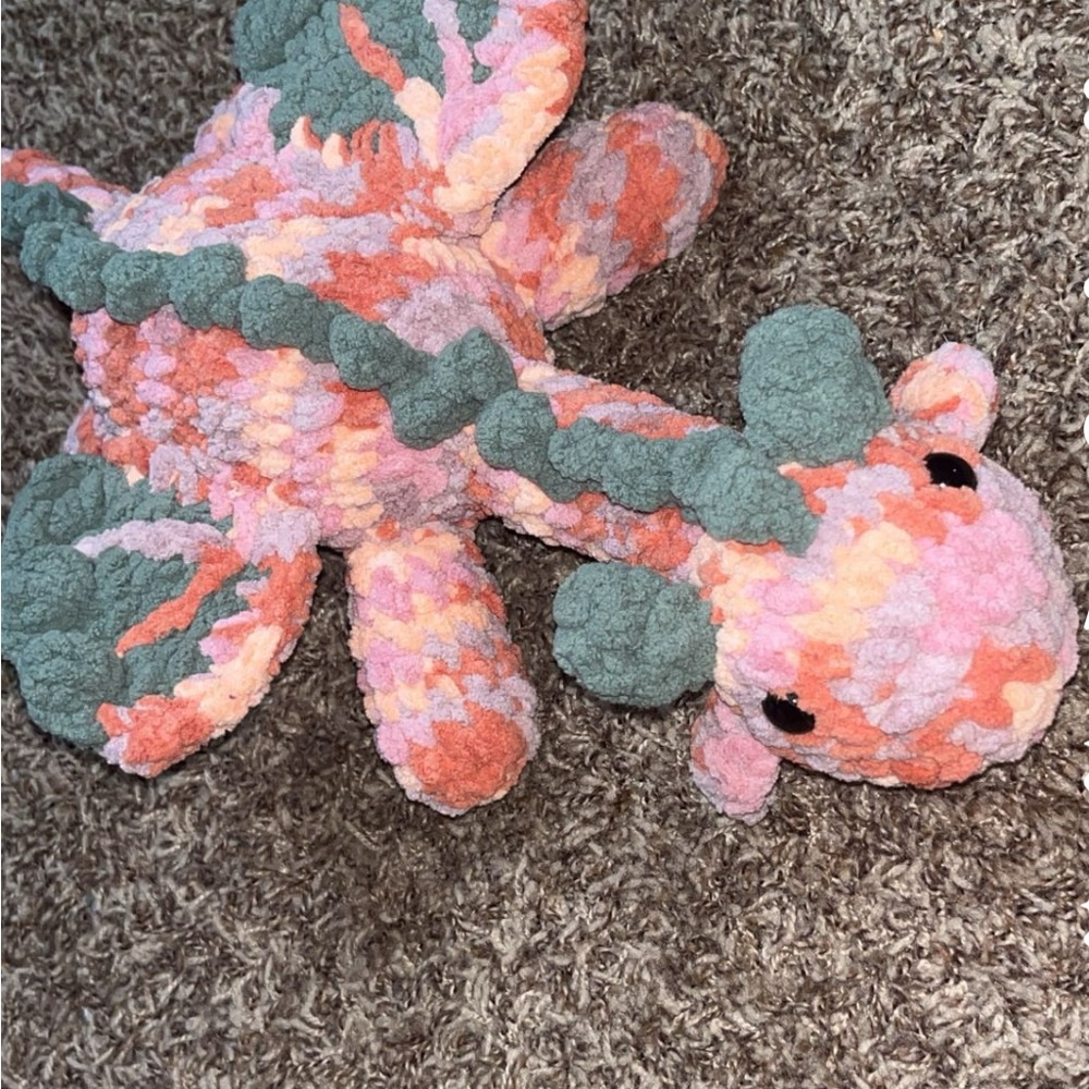 Homemade Crochet Dragon
